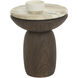 Orula 21 X 18 inch Marble Look / Macchiato Outdoor End Table